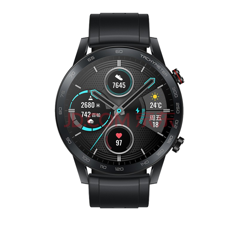 华为荣耀手表2 46mm 碳石黑 商用(智能运动户外手表 蓝牙通话 麒麟a1