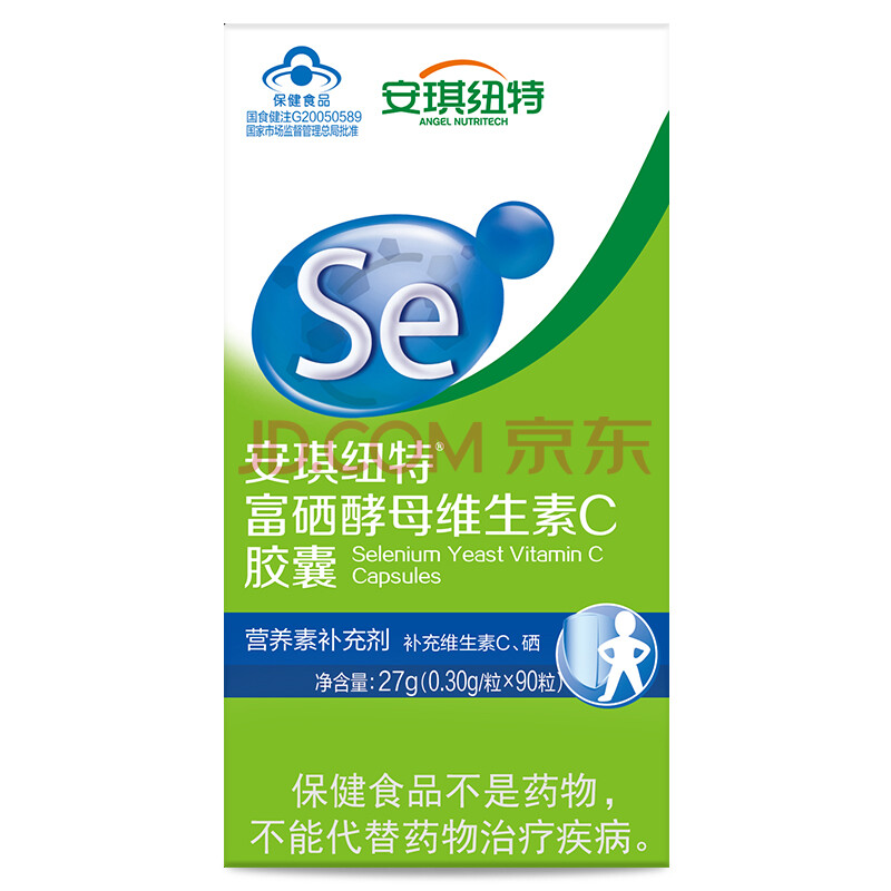 安琪纽特 酵母硒胶囊 成人补硒维生素c 富硒酵母0.3g*90粒-海擎商城