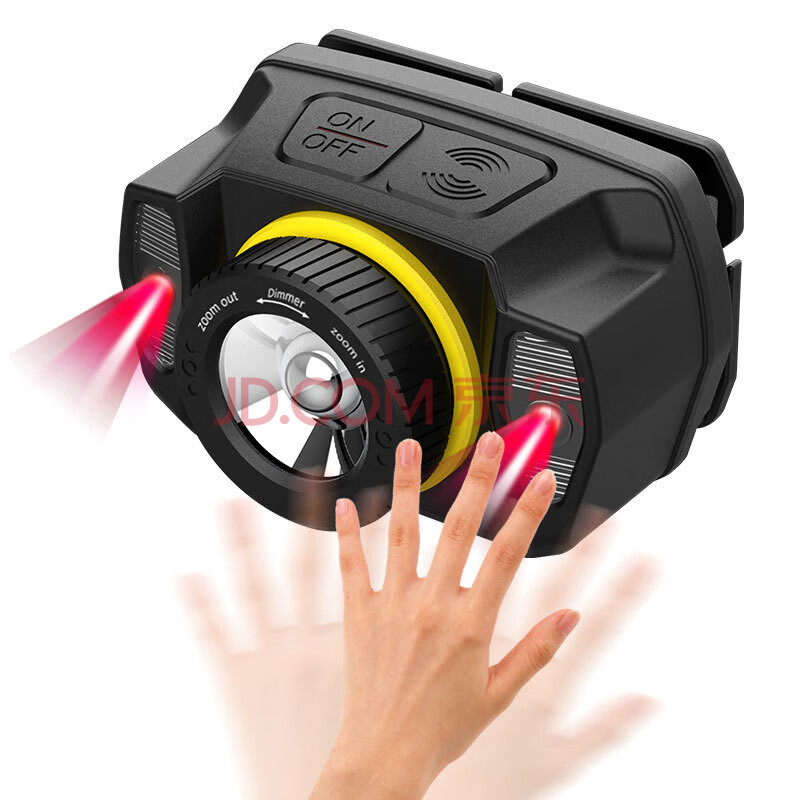 了望者lwz-td led强光头灯 内置电池usb充电新款挥手感应变焦强光头灯