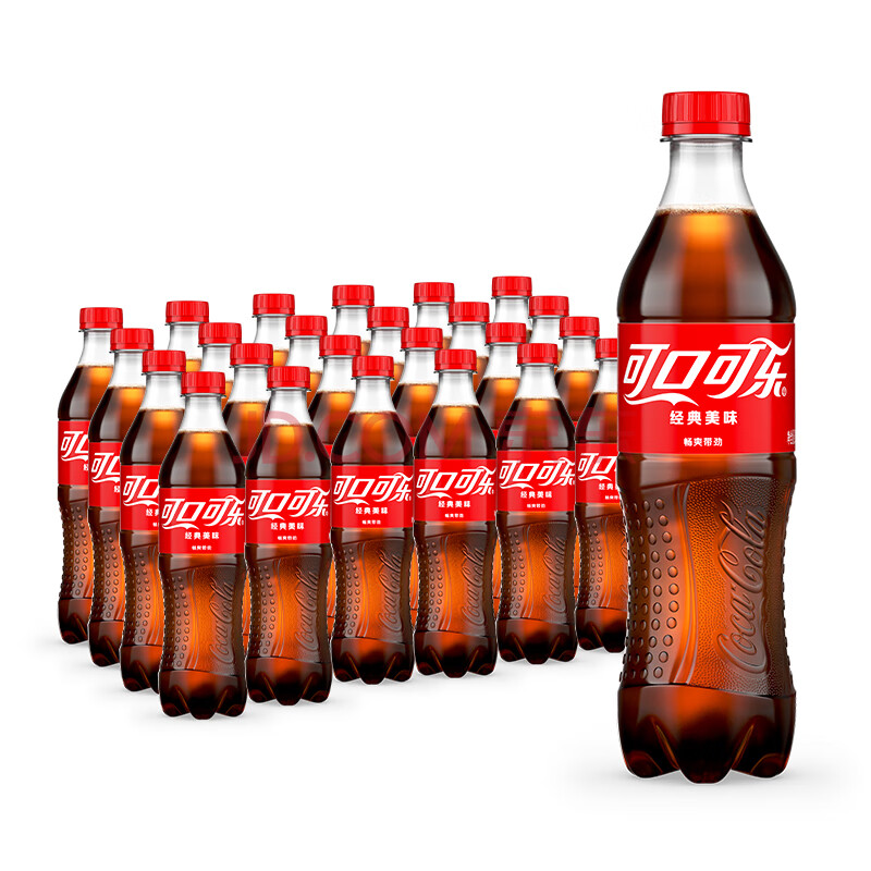 可口可乐 coca-cola 汽水 碳酸饮料 500*24瓶 整箱装 可口可乐出品 新