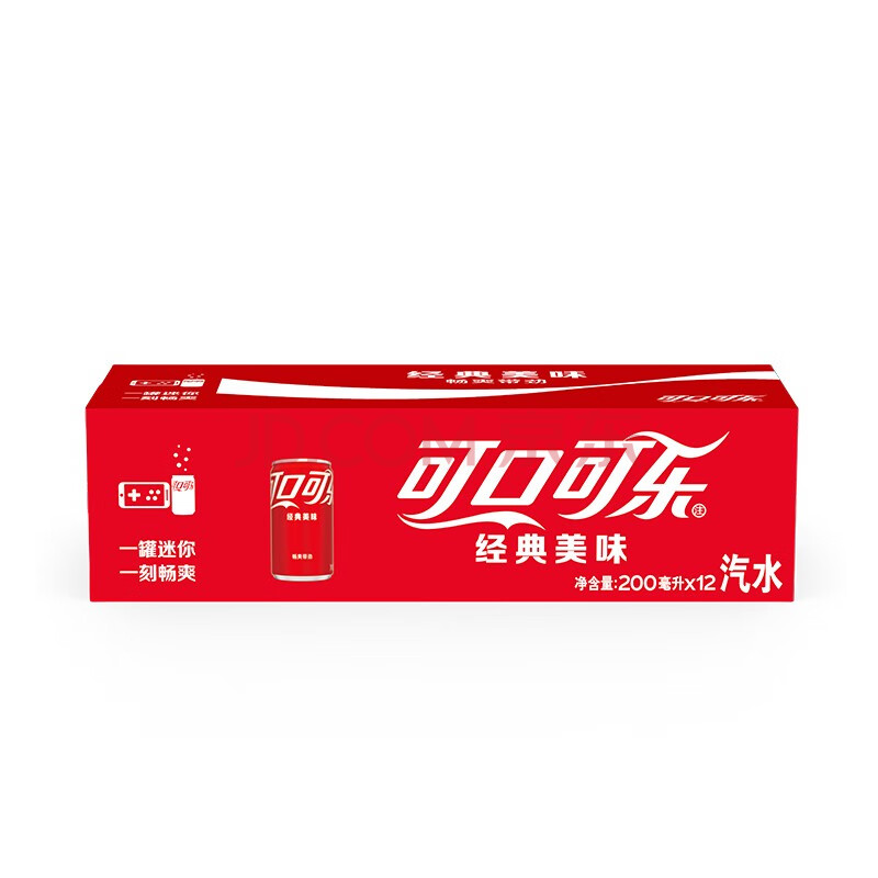 coca-cola 汽水 碳酸饮料 200ml*12罐 整箱装 迷你摩登罐 小可乐 可口