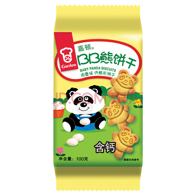 嘉顿(garden)童趣饼干 儿童怀旧休闲零食点心 bb熊鸡蛋味100g