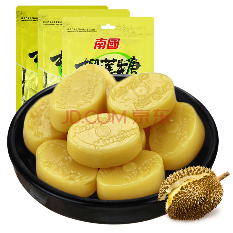 南国 糖果 榴莲糖82g*3袋