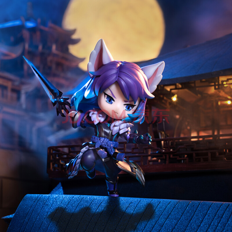 王者荣耀 千年之狐李白q版手办 模型玩具公仔周边摆件
