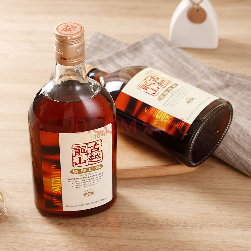 【京东超市】古越龙山 绍兴黄酒 清醇三年 500ml*6瓶 整箱装