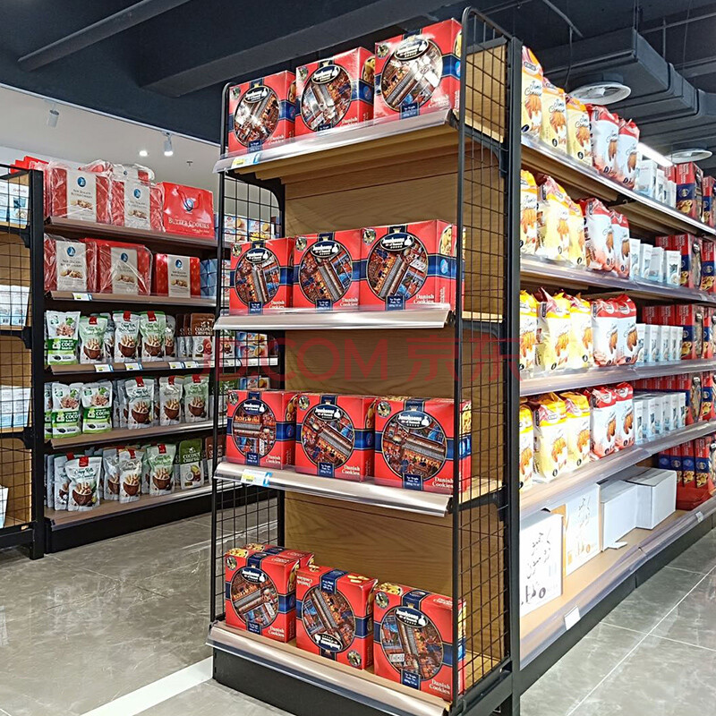 皇球货架超市货架展示架单面商品货架双面便利店货架金属层架 135cm