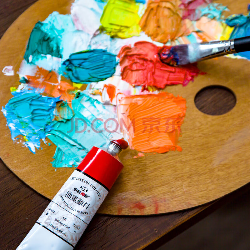 中盛画材 transon 170ml油画颜料油画工具套装材料初学者油彩油墨油画