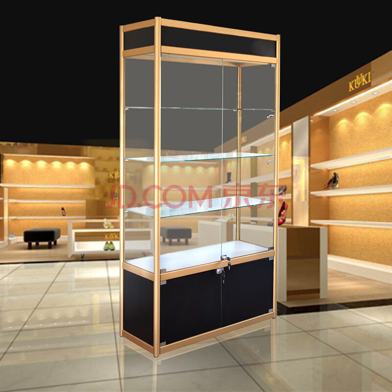 展柜货架展示架 金边黑板(带玻璃 木箱包装)长120*宽40*高200c商品