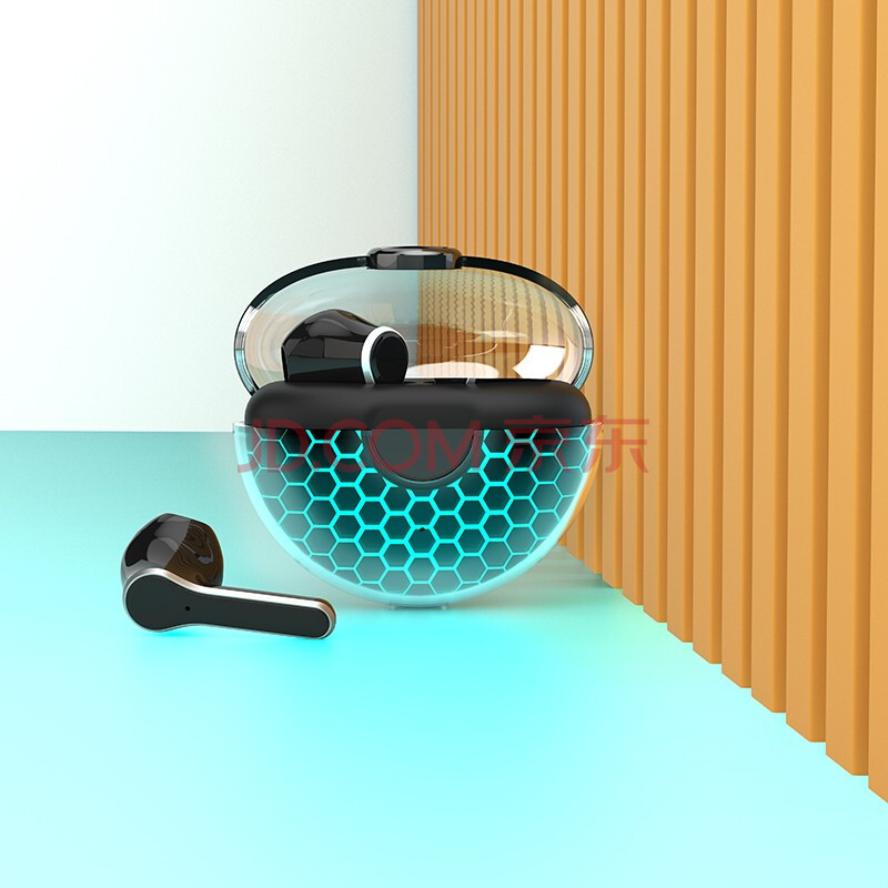 byz无线蓝牙耳机 液晶高分子振膜霍尔开关双耳镜像传输300mah无线耳机