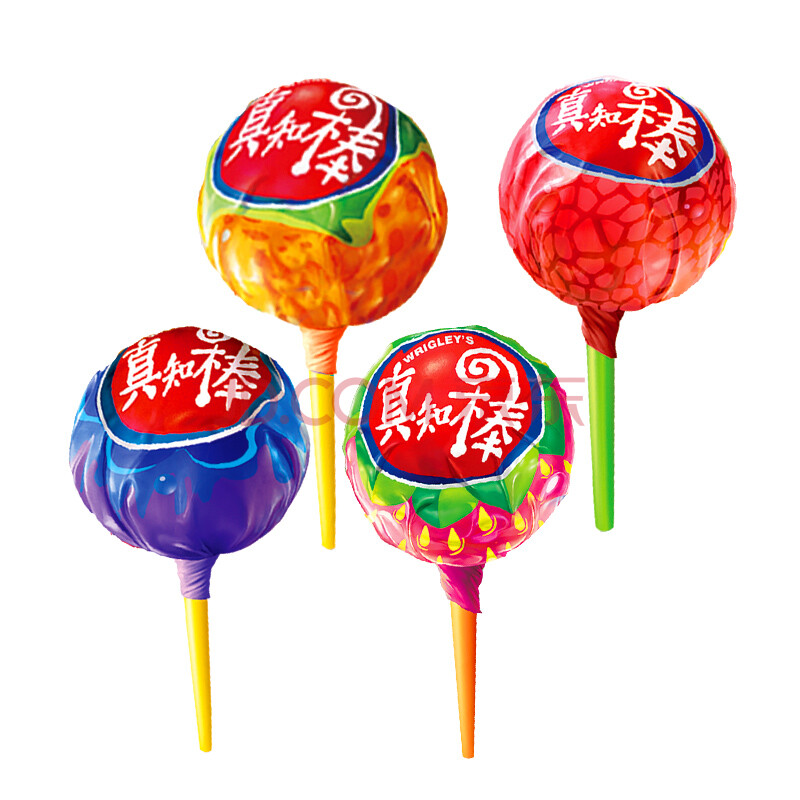 真知棒什锦水果味棒棒糖约60支570g袋装