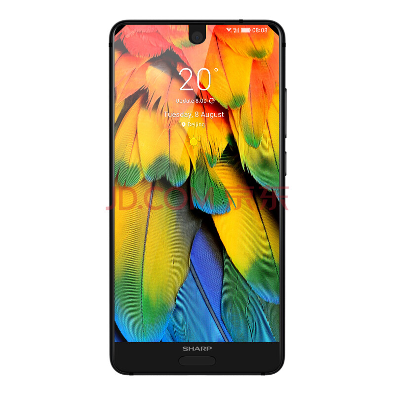 夏普sharp aquos s2 全面屏手机 全网通 6gb 128gb 陨石黑 移动联通