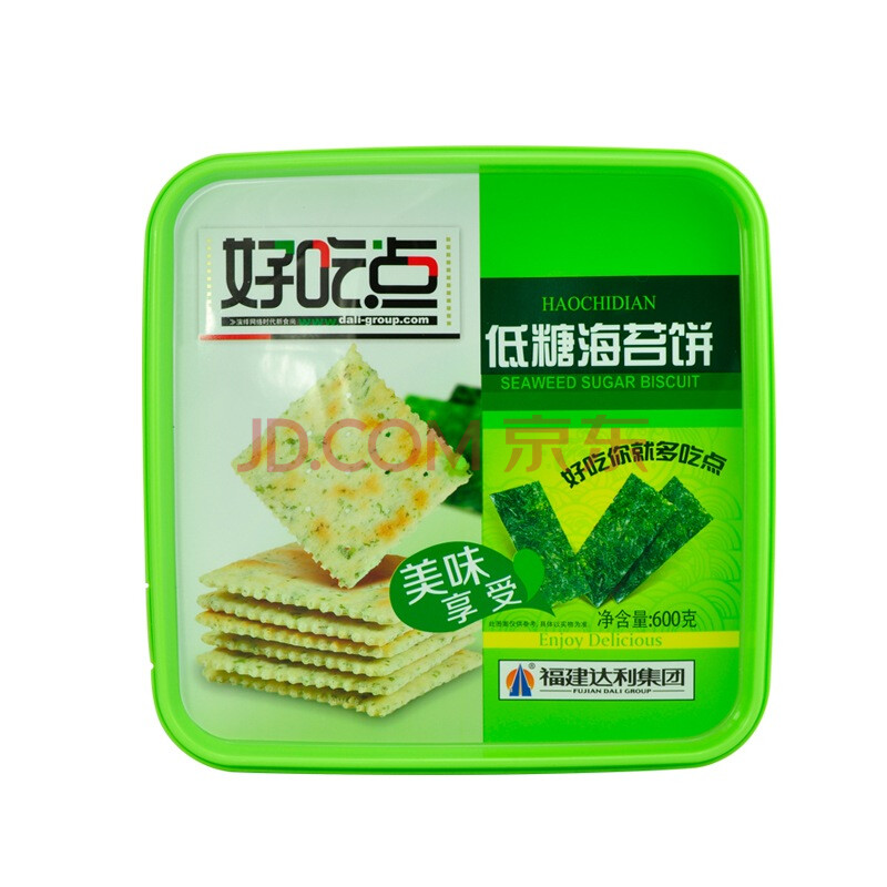 【京东超市】好吃点低糖海苔饼600g