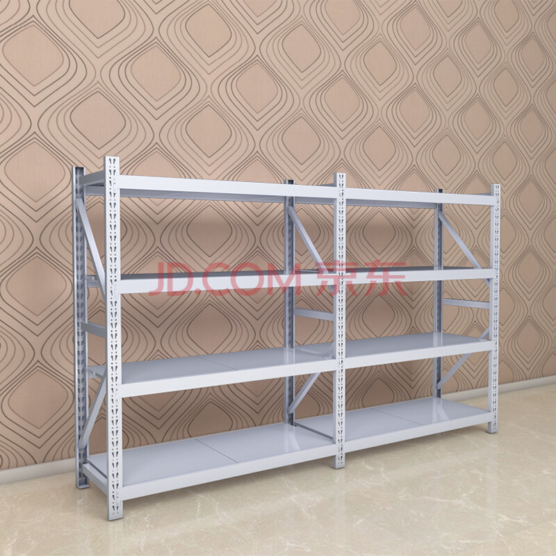 佐盛仓储货架置物架储物架超市仓库库房展示架中型2米白色四层主架