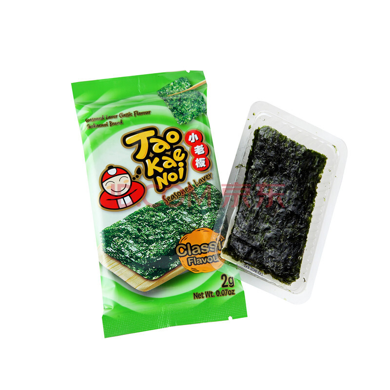 小老板 taokaenoi 泰国进口 零食 即食 海苔片 经典原味2g*8
