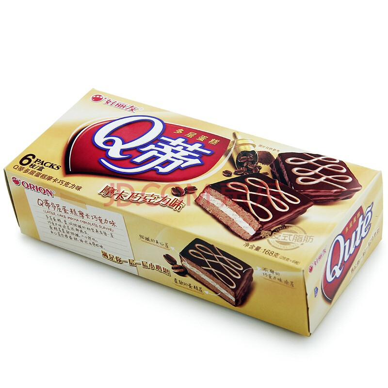 orion q蒂摩卡巧克力味6枚 168g/盒(新老包装随机发放)