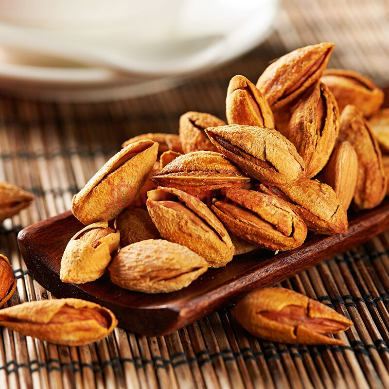 憨豆熊 208g 盐焗巴旦木 手剥巴旦木坚果炒货干果休闲零食