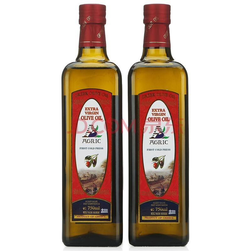 【京东超市】希腊 agric阿格利司 特级初榨橄榄油750ml*2瓶 (京东定制