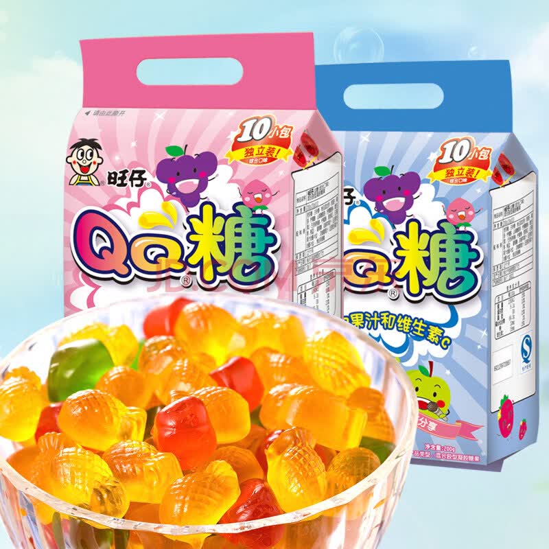 【京东超市】旺旺 旺仔qq糖 综合口味 分享包 200g