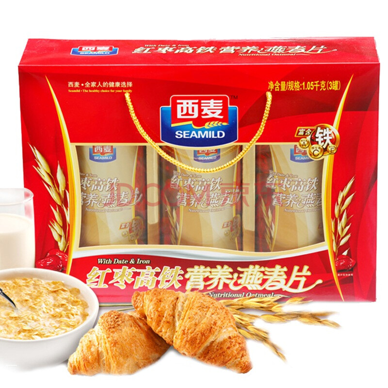 西麦 红枣高铁营养燕麦片礼盒1050g