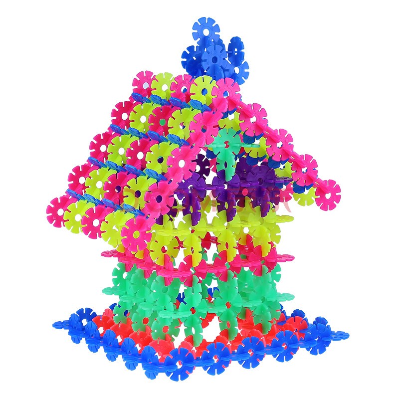 闪闪(shanshan)1000片盒装 加厚雪花片 拼插积木立体拼图 儿童建造