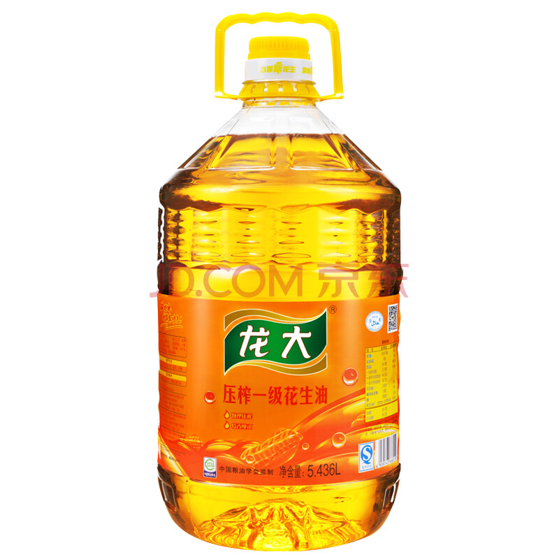 【京东超市】龙大 压榨一级 花生油 5.436l