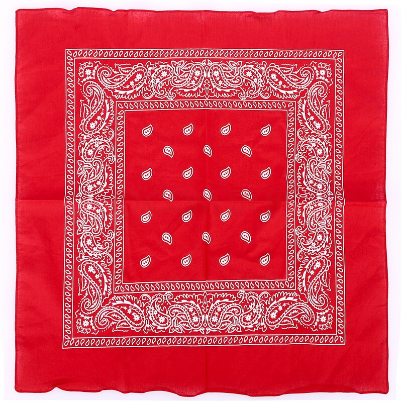 名典上品 魔术头巾户外骑行方巾 街舞头巾吸汗排湿 佩斯林花纹 红色