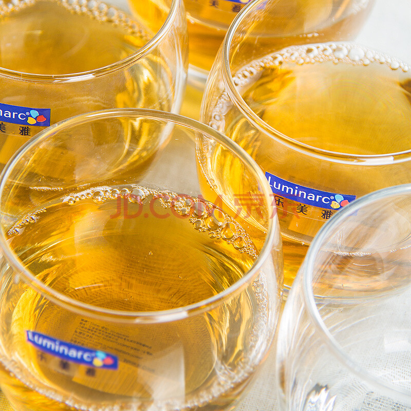 【京东超市】乐美雅 luminarc 320毫升 6只装 萨通玻璃水杯茶杯 透明