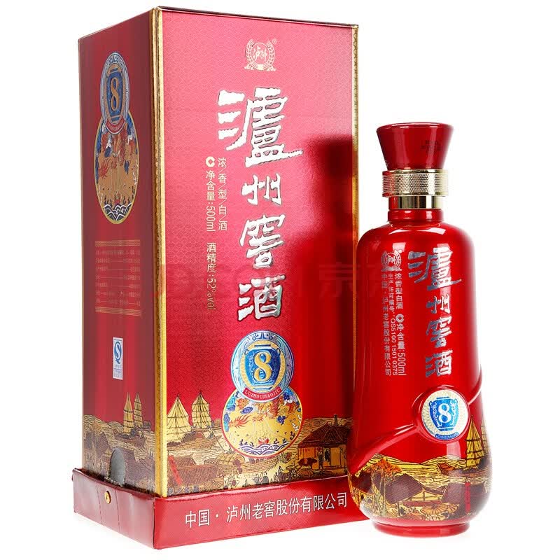 【京东超市】泸州老窖 泸州窖酒窖8(红盒)52度500ml