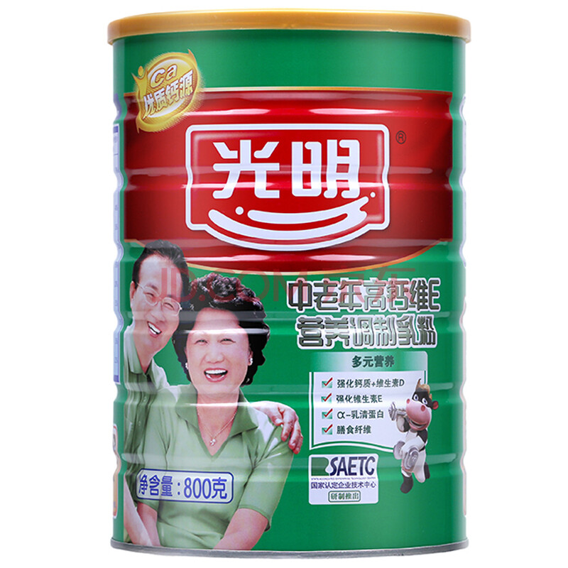 【京东超市】光明 中老年高钙维e奶粉800g罐装