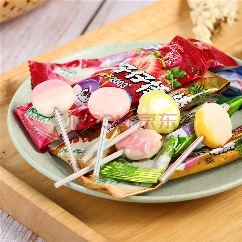 宏源 糖果巧克力 仔仔棒 棒棒糖 怀旧零食 小吃 水果味 320g*2包
