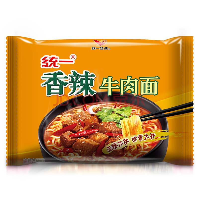 统一 香辣牛肉面 方便面 五连包(100克*5袋)