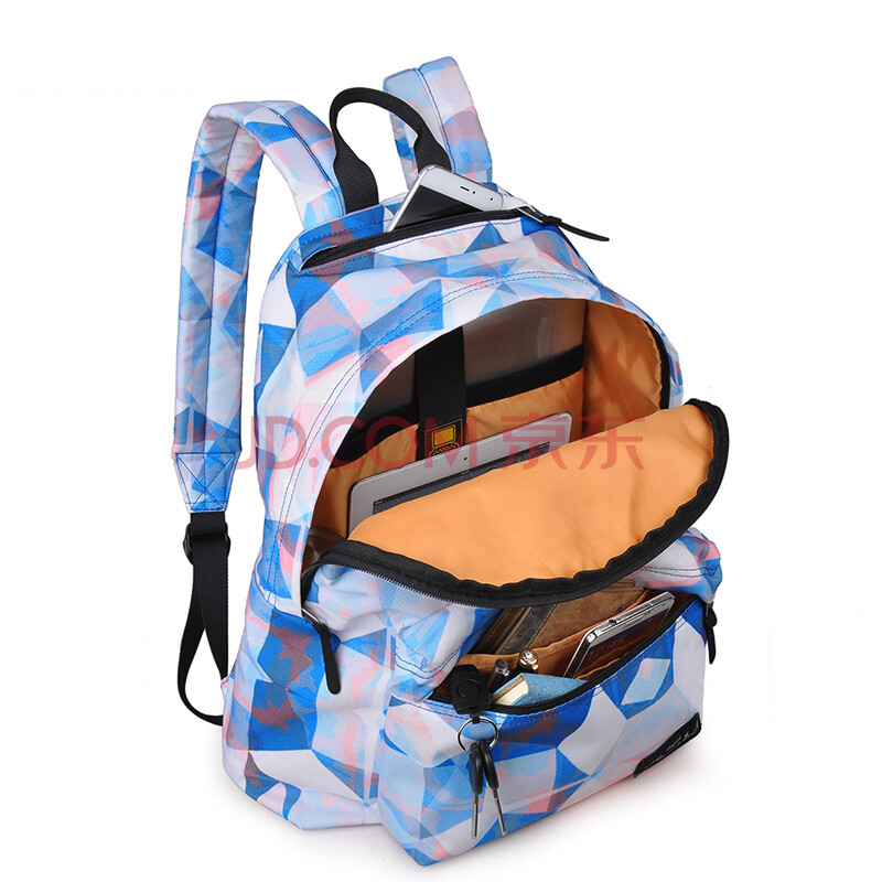 米熙mixi双肩电脑包女印花大学生背包15英寸笔记本包背包潮防泼水短途