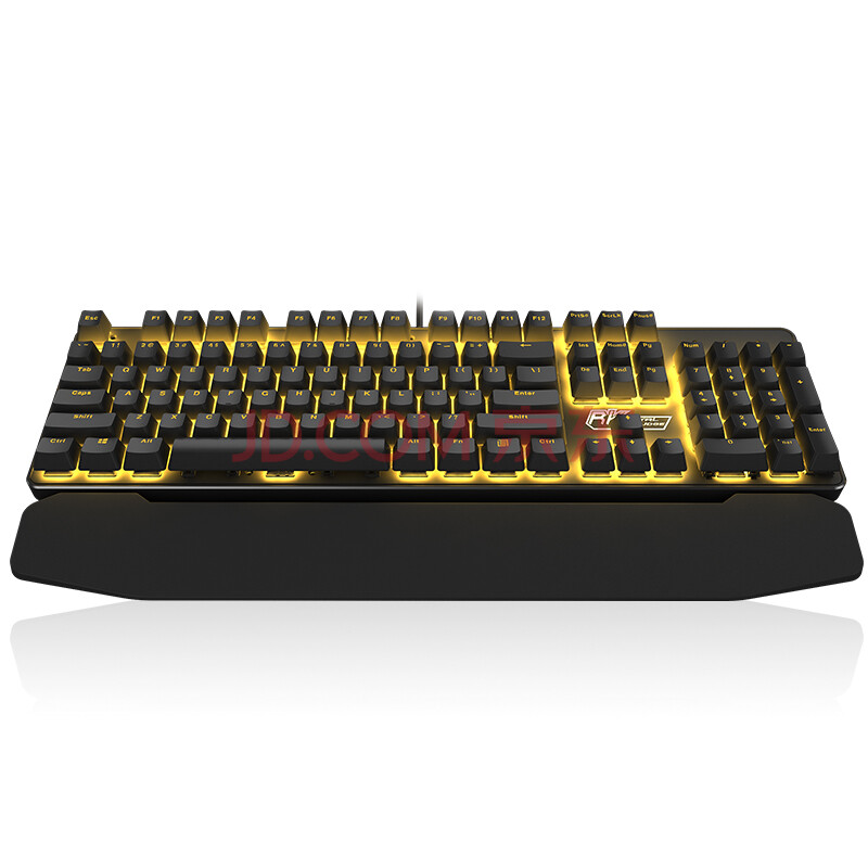 rk royal kludge 920手托可拆卸插拔轴机械键盘 黑色 茶轴 暗金背光