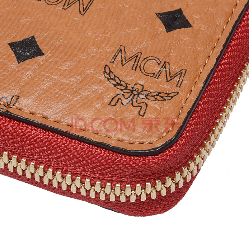 mcm 女士color visetos系列棕色涂层帆布长款拉链钱包钱夹 myl 6avc80
