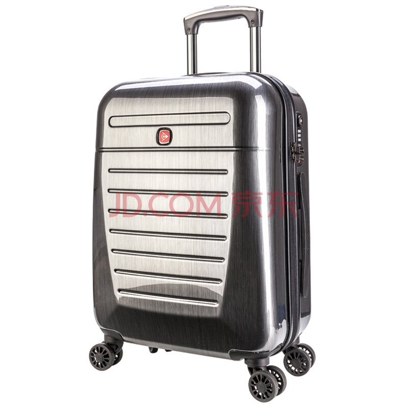 登路普(dunlop)1105 时尚轻巧拉杆箱 绚丽拉丝旅行箱行李箱 灰色 24