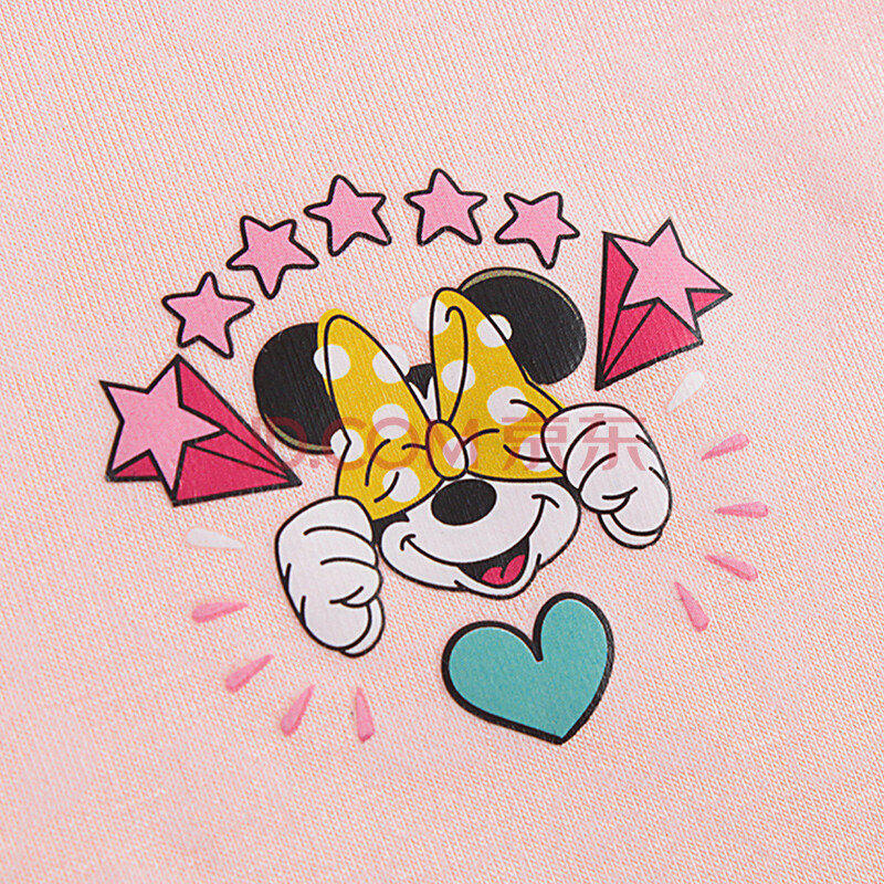 迪士尼 disney 女童儿童冰橙舒木尔圆领长袖内衣套 28718d0 冰橙 150