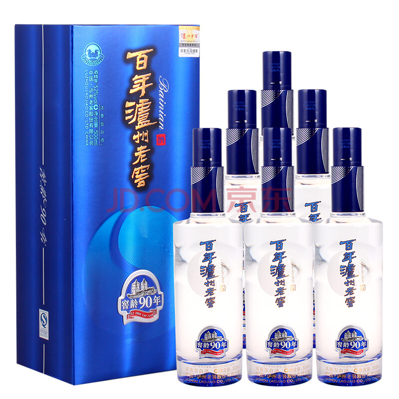 泸州老窖 窖龄90年 52度 整箱装 浓香型白酒 500ml*6(百年品牌 泸州