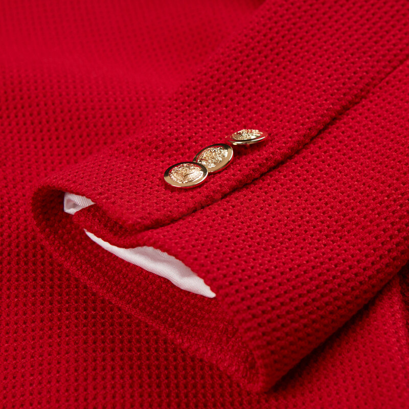 asobio 商务通勤纯色青果领长袖西装 4512451337 446山茶红 165/88a-m