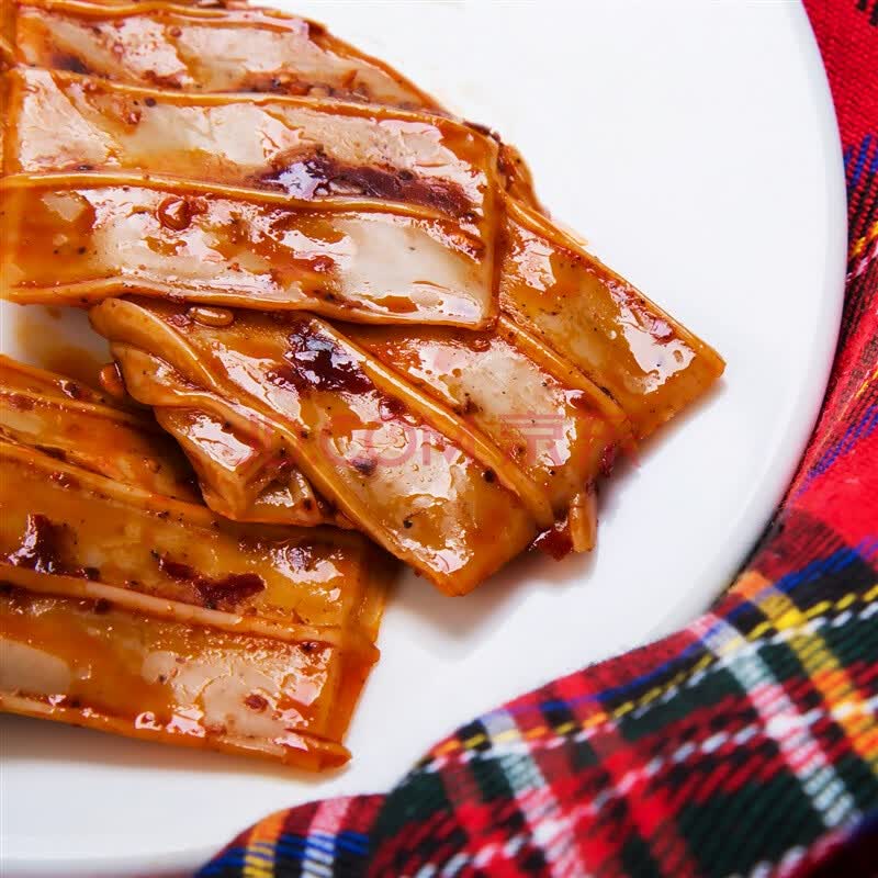 邬辣妈 休闲零食 辣条面筋 素牛排素牛百叶 脆皮爽 香辣味 散装称重