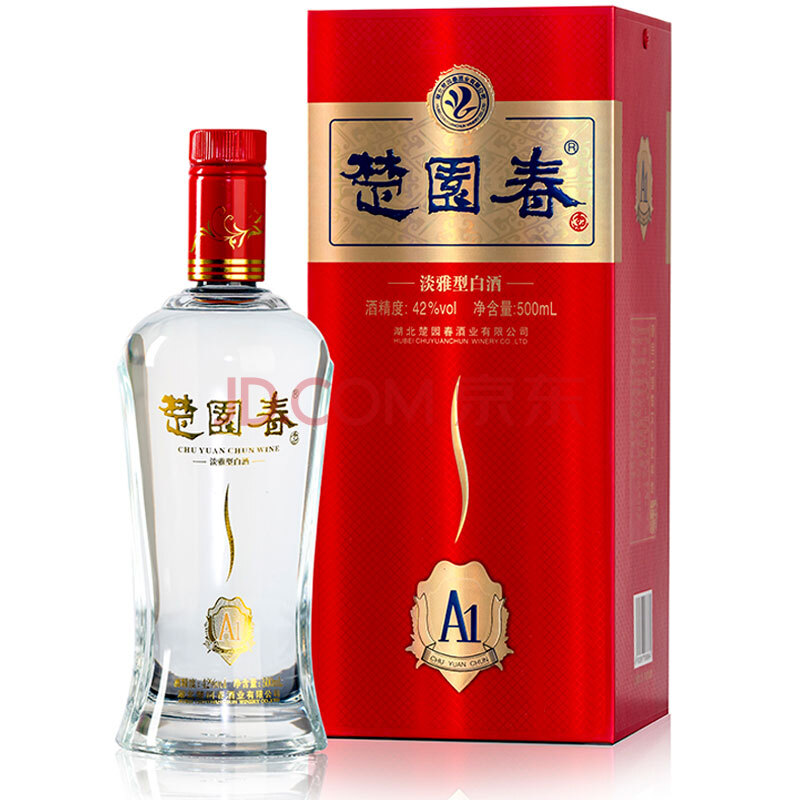 【京东超市】楚园春 42度淡雅型白酒a1 单瓶装500ml