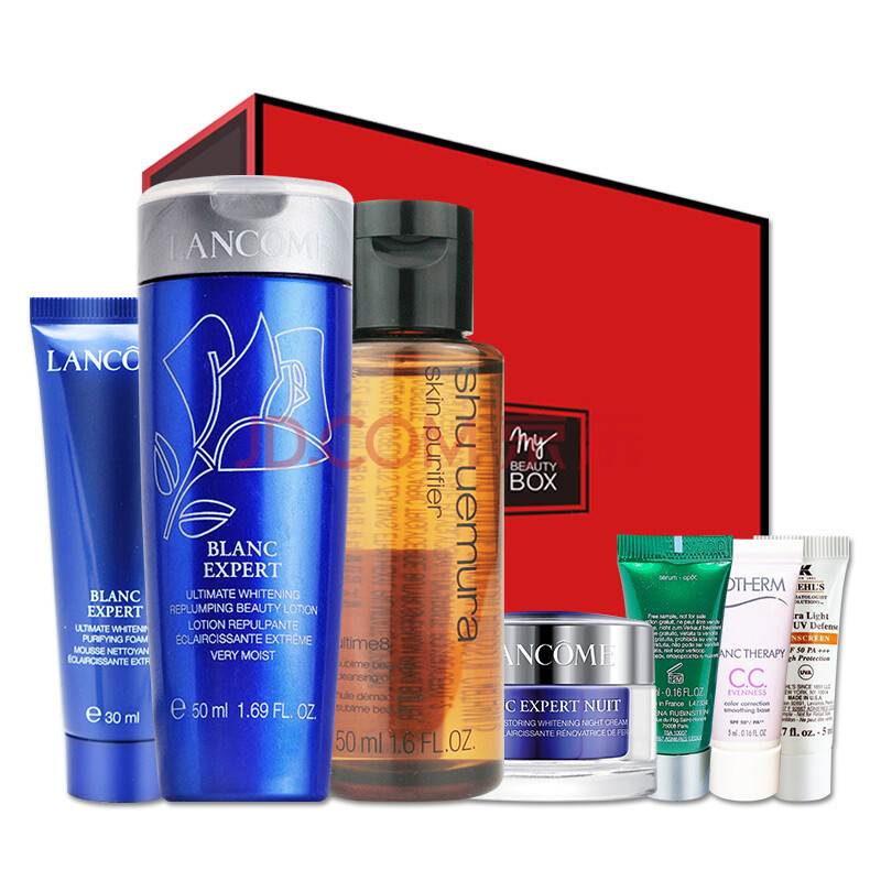 beauty box)礼盒 无瑕臻采盒(护肤品套装 含兰蔻臻白系列赫莲娜绿宝瓶