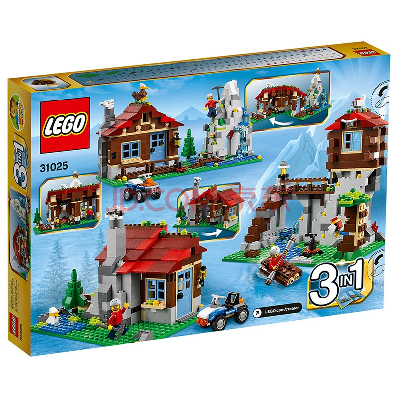 乐高(lego) lego creator 创意百变系列 山地小屋 31025 积木儿童益智