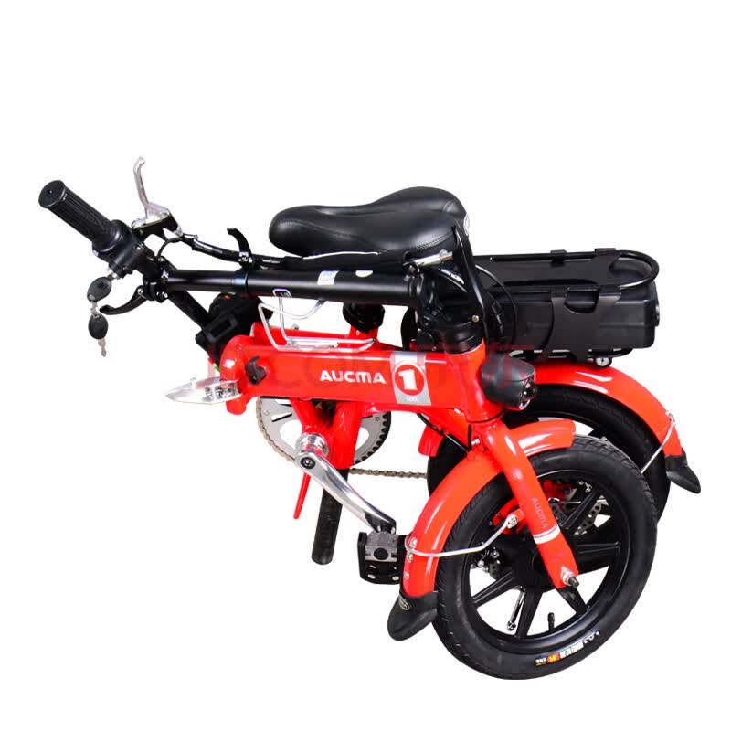 澳柯玛(aucma)f71电动车 折叠电动自行车 代步车 锂电池 油光黑