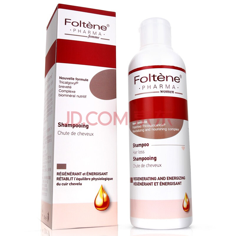 丰添(foltene)防脱发女士治疗升级套装【洗发水200ml 精华液100ml(12