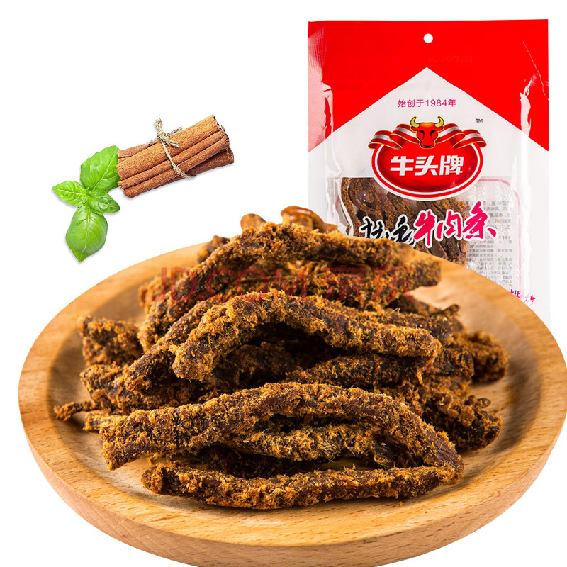 牛头牌 牛肉干 麻辣味拉毛条牛肉条92g