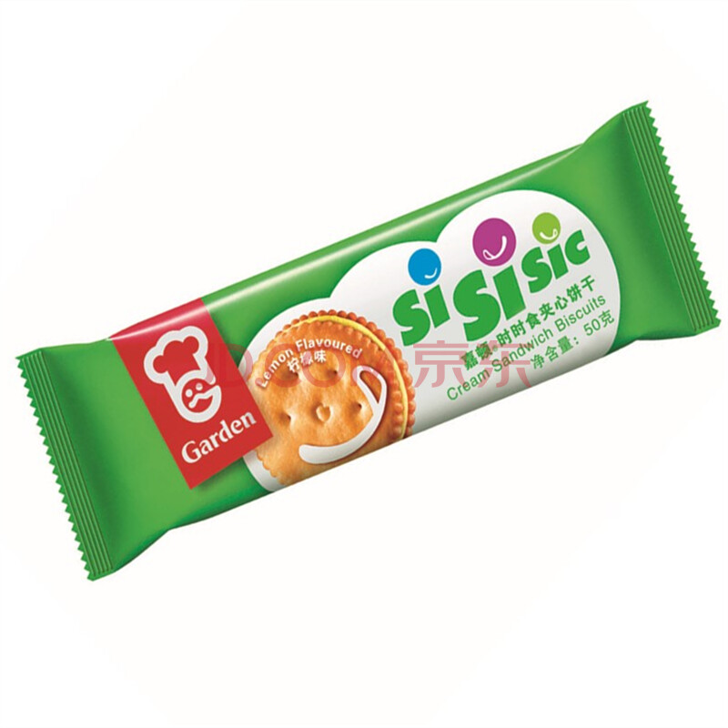 嘉顿/garden 饼干零食 芝士味柠檬味椰子味 6条装时时食夹心饼干 294g