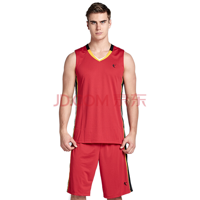 乔丹 篮球套装v领训练比赛运动套装 xnt3372150 鲜红 2xl