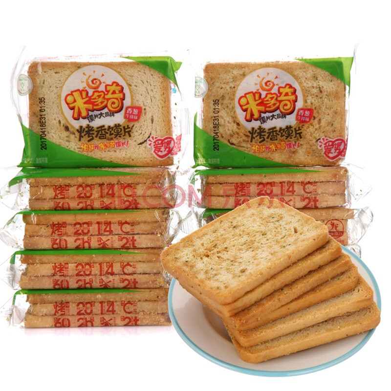 米多奇 烤香馍片 香葱牛排味 营养早餐 休闲零食 下午茶点780g