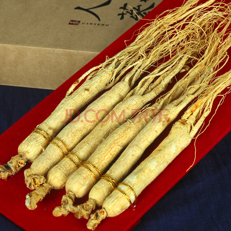 半山农人参 精选吉林长白山人参6支装80g 人参礼盒 白参人参片野山参