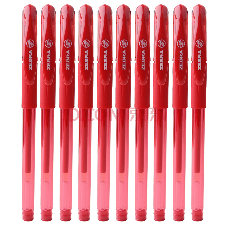 斑马牌(zebra)c-jj100 直液式中性笔 0.5mm 红色 10支装